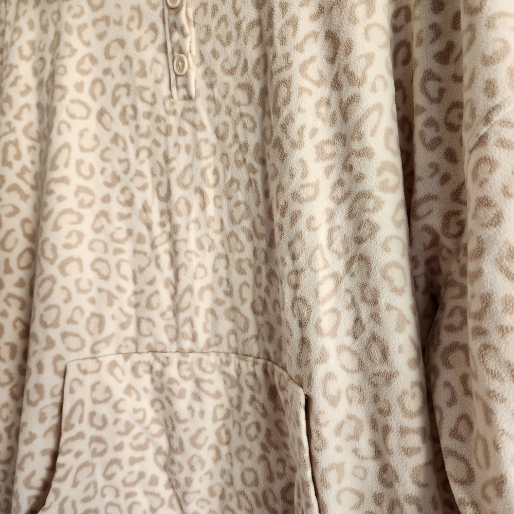 Old Navy Cream Leopard Print Cowl Neck Sweater Xxl - Picture 7 of 8